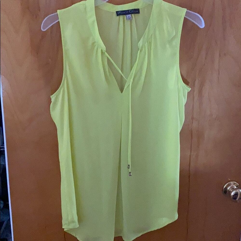 Rose and Olive sleeveless neon top - size M